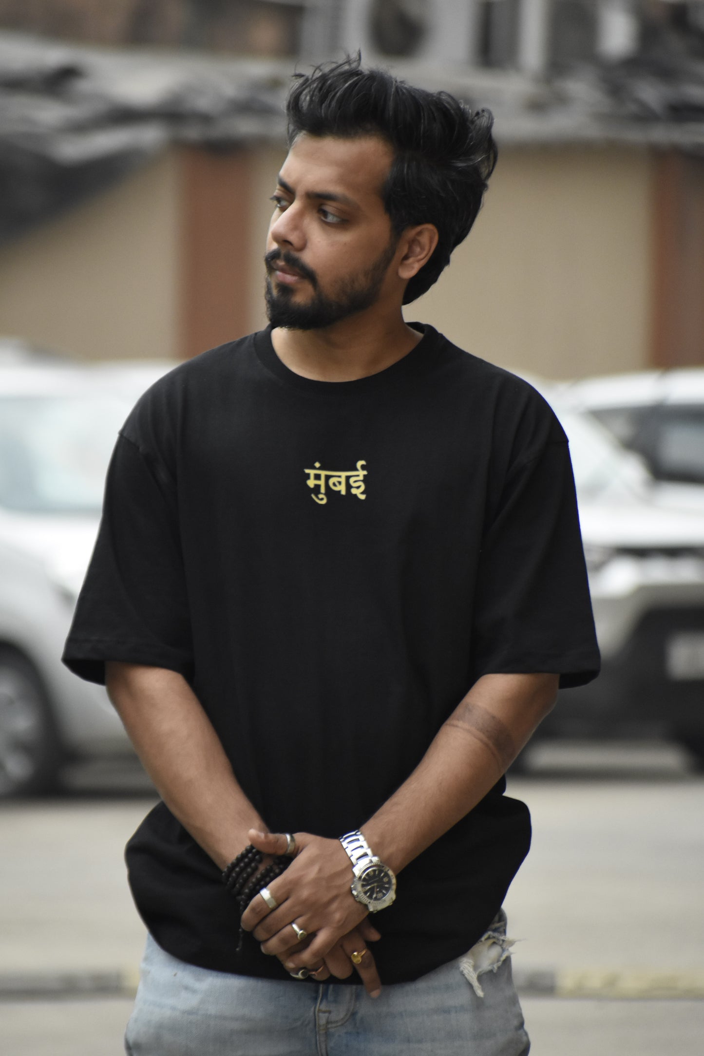 MUMBAI OVERSIZED HEAVYWEIGHT TSHIRT(DARK)