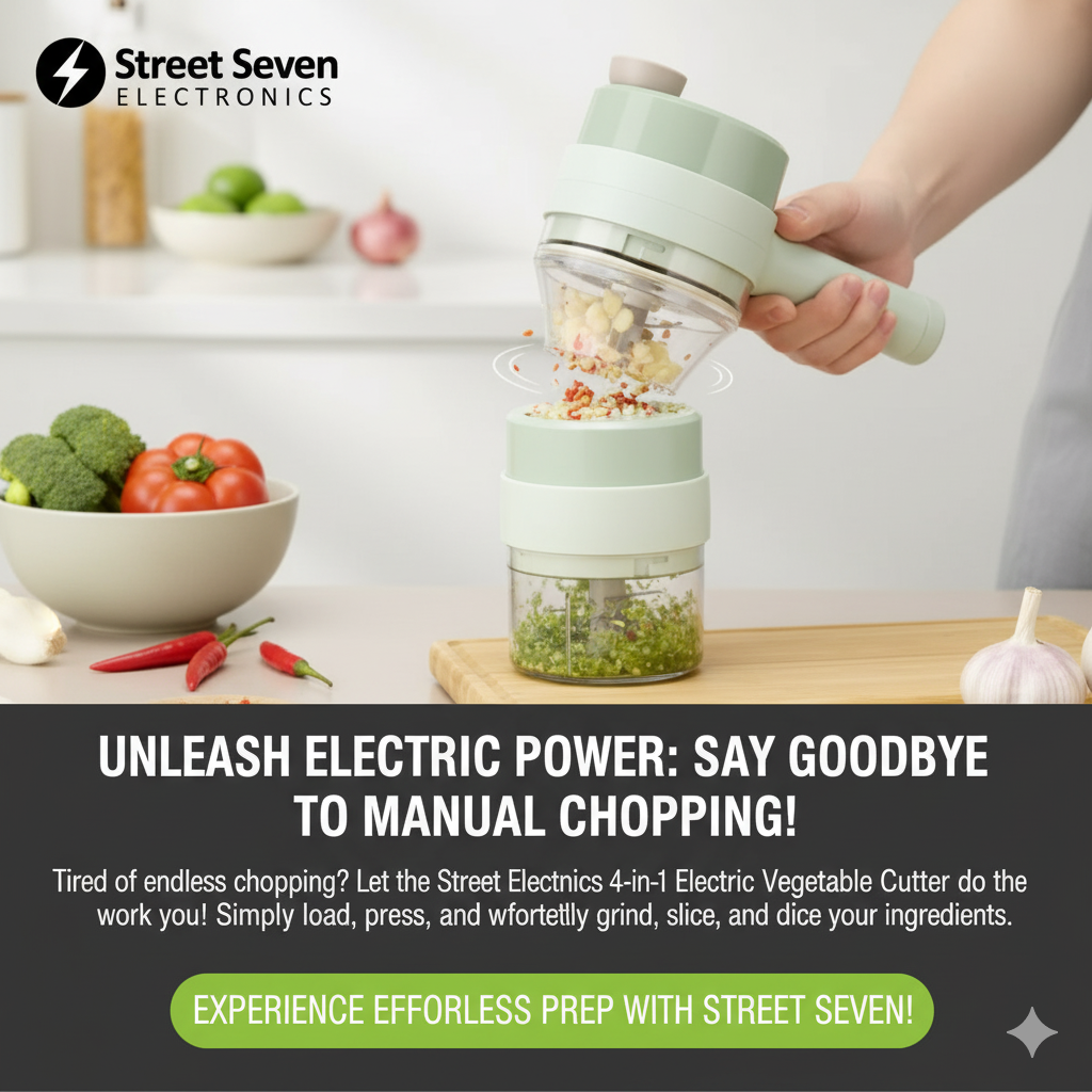 4-in-1 Portable Electric Vegetable Cutter | Street Seven Original