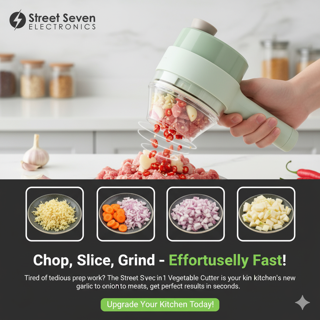 4-in-1 Portable Electric Vegetable Cutter | Street Seven Original