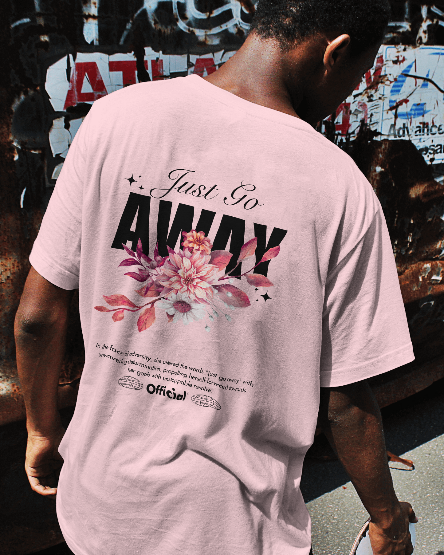 JUST GO AWAY HEAVYWEIGHT OVERSIZED TSHIRT