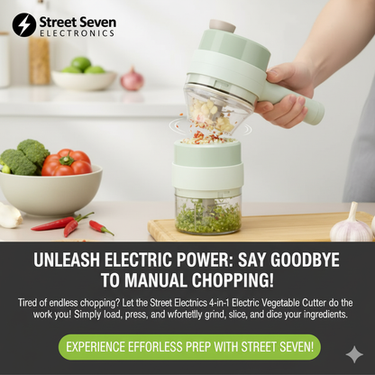 4-in-1 Portable Electric Vegetable Cutter | Street Seven Original