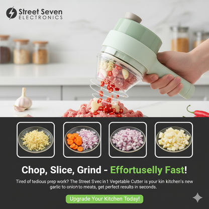 4-in-1 Portable Electric Vegetable Cutter | Street Seven Original